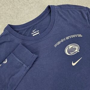 Nike Penn State Nittany Lions Cropped Long Sleeve Tee Shirt Women's Size Medium